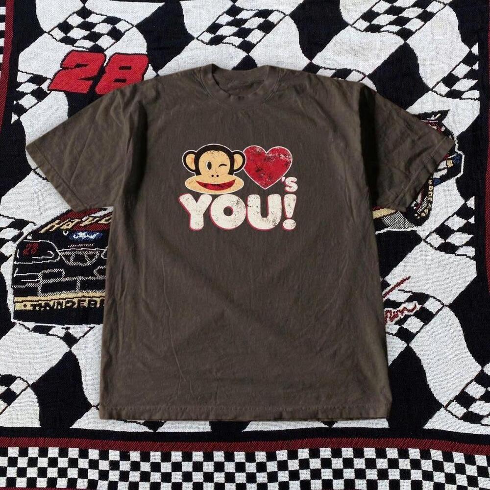 Brown & Red Monkey Love T-Shirt Tee